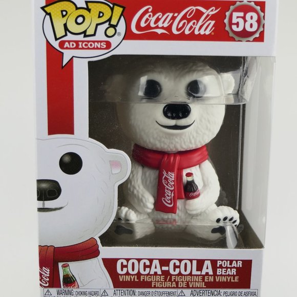 Funko Pop! Coca Cola Polar Bear #58 Vinyl Figurine Collectible - Picture 1 of 4